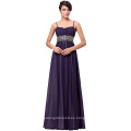 Kate Kasin de longitud completa de espaguetis correas de gasa de largo púrpura oscuro vestido de fiesta de fiesta de baile 8 Tamaño EE.UU. 2 ~ 16 KK000184-2